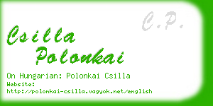 csilla polonkai business card
